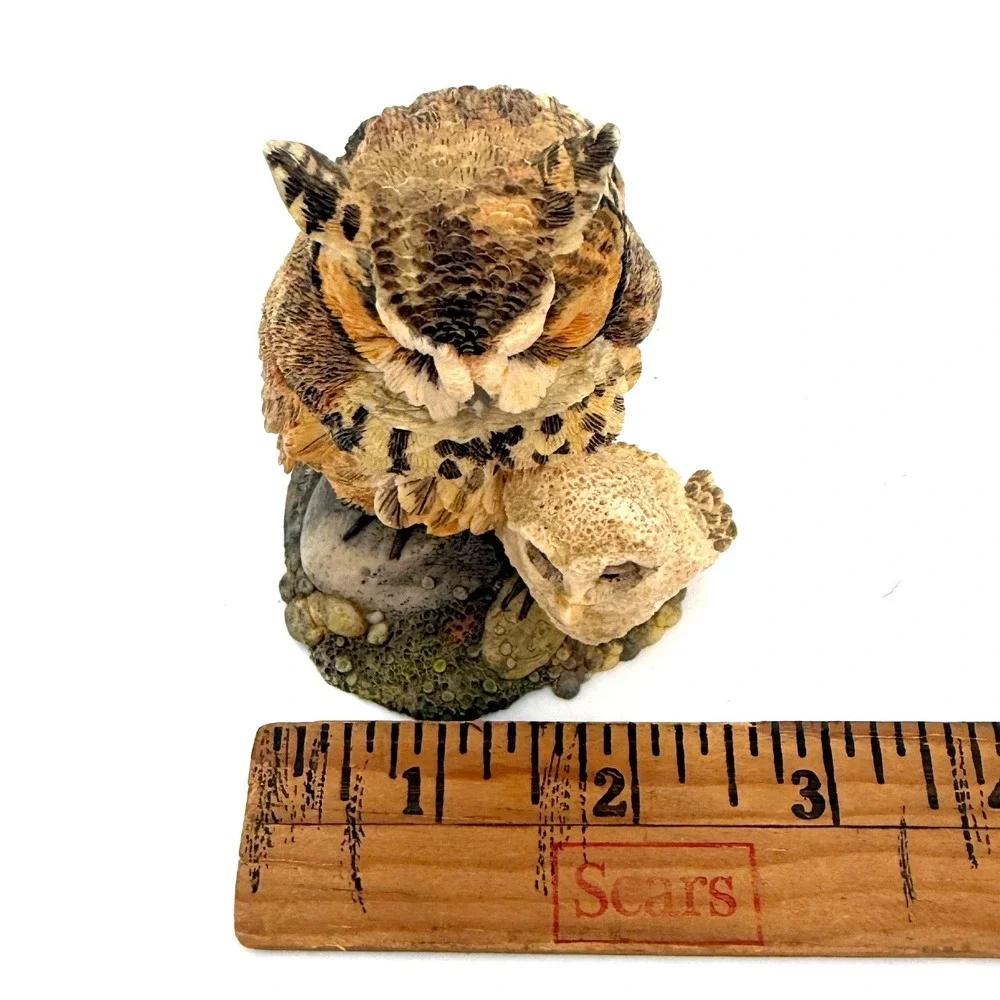 Hamilton Collection Owl Figurine By Mother's Side Russell Willis 1994 Brown